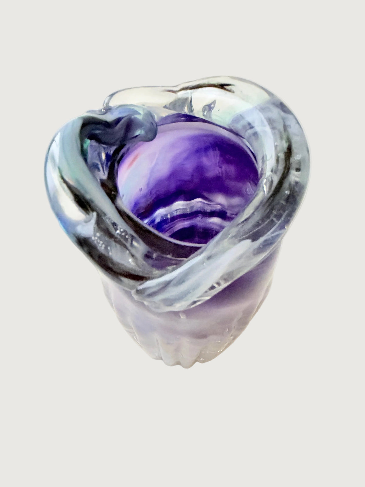 Iridescent Purple Glass Vase