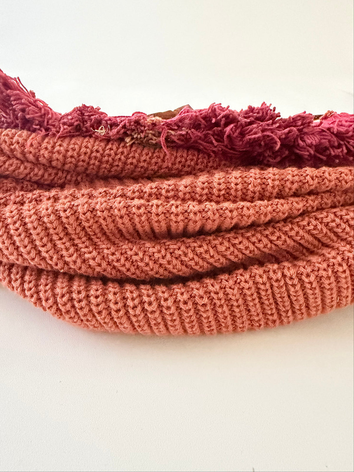 Vintage by Jeannette Wool Beaded Ombré Fringe Bag
