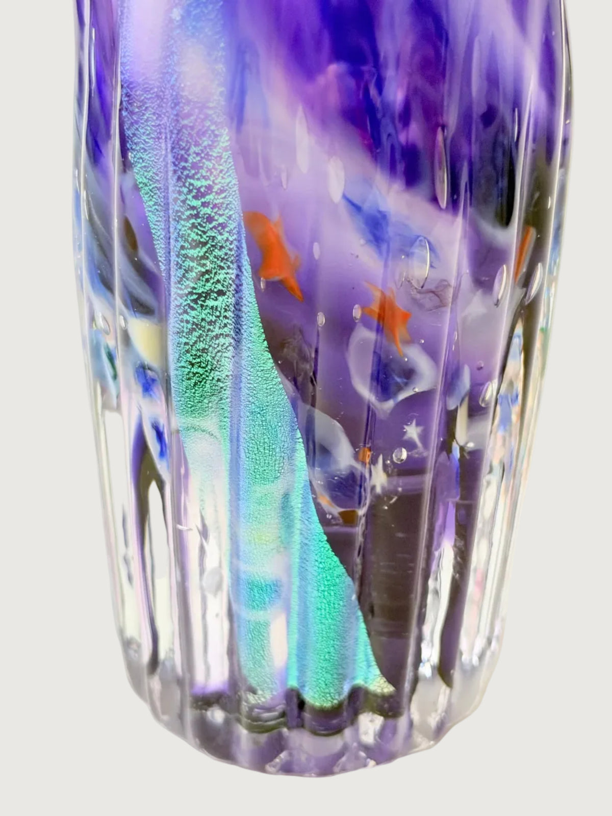 Close-up of colors and metallic foil